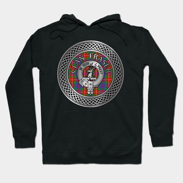 Clan Fraser Crest & Tartan Knot Hoodie by Taylor'd Designs